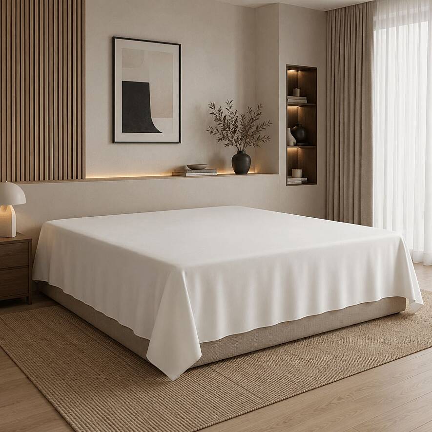 Hotel Collection Linor Düz Çarşaf Beyaz - 280x260 cm - 1